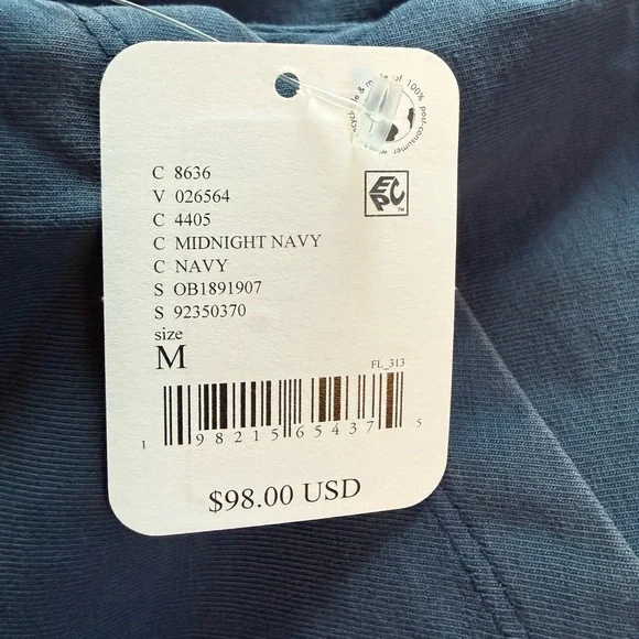 Free People Free Movement Hotshot crossover tee jogger set. Midnight Navy. Med. - Picture 4 of 4